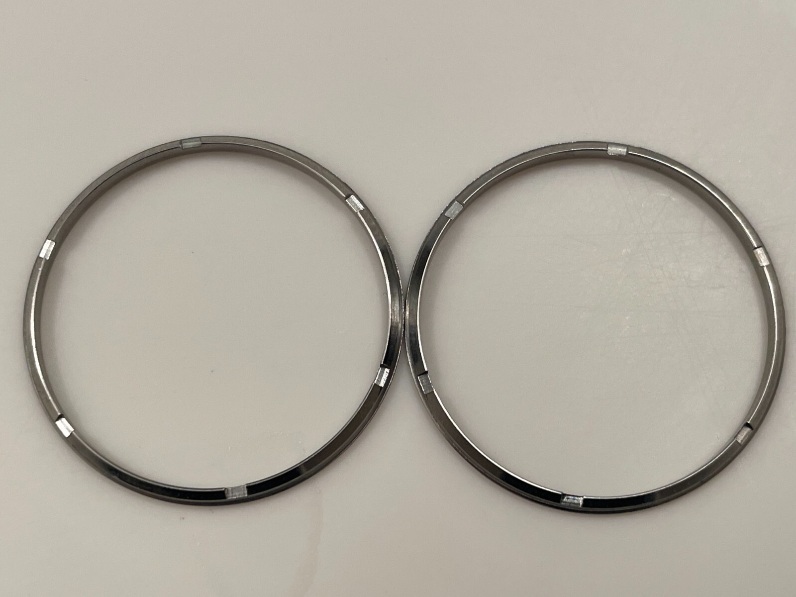 Bulova Accutron TWO Case Back Rings for watch, 214 CAL 2182 for parts stainless