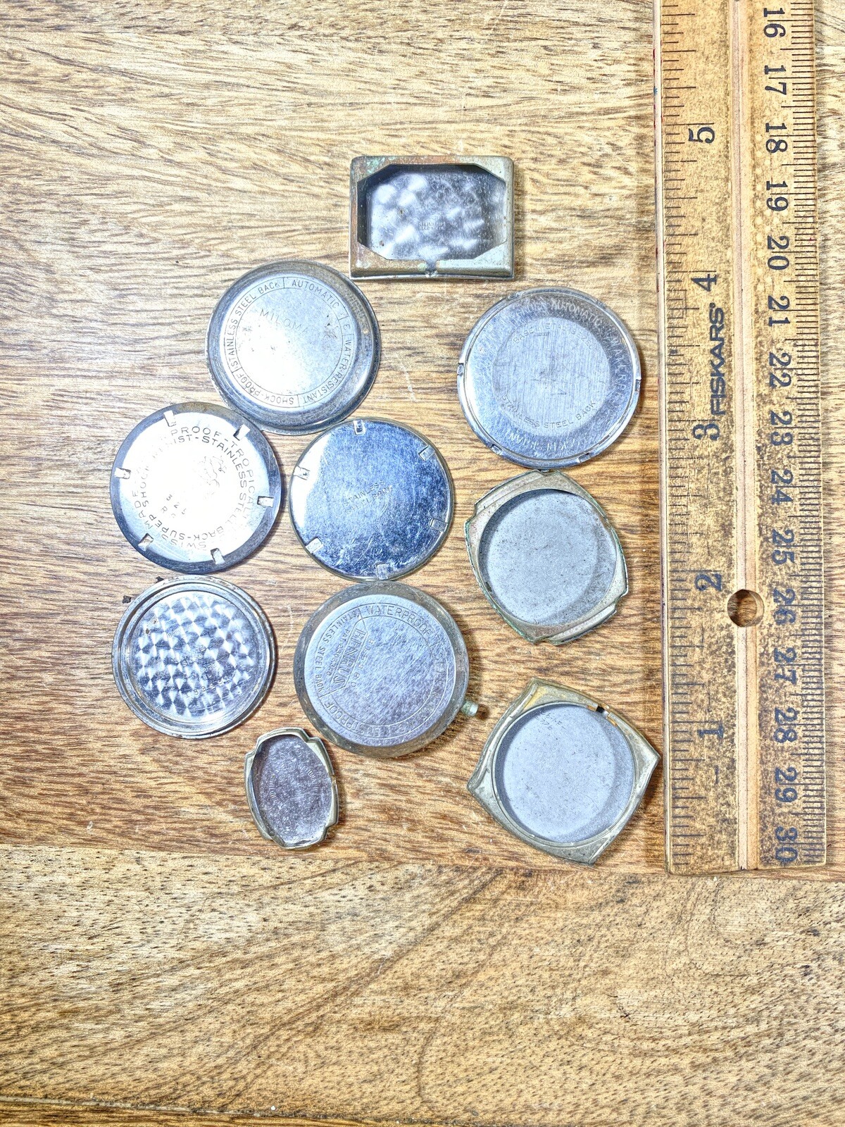 Assorted Lot Of Old Watch Case Parts (Lot Of 10) (KD1764)