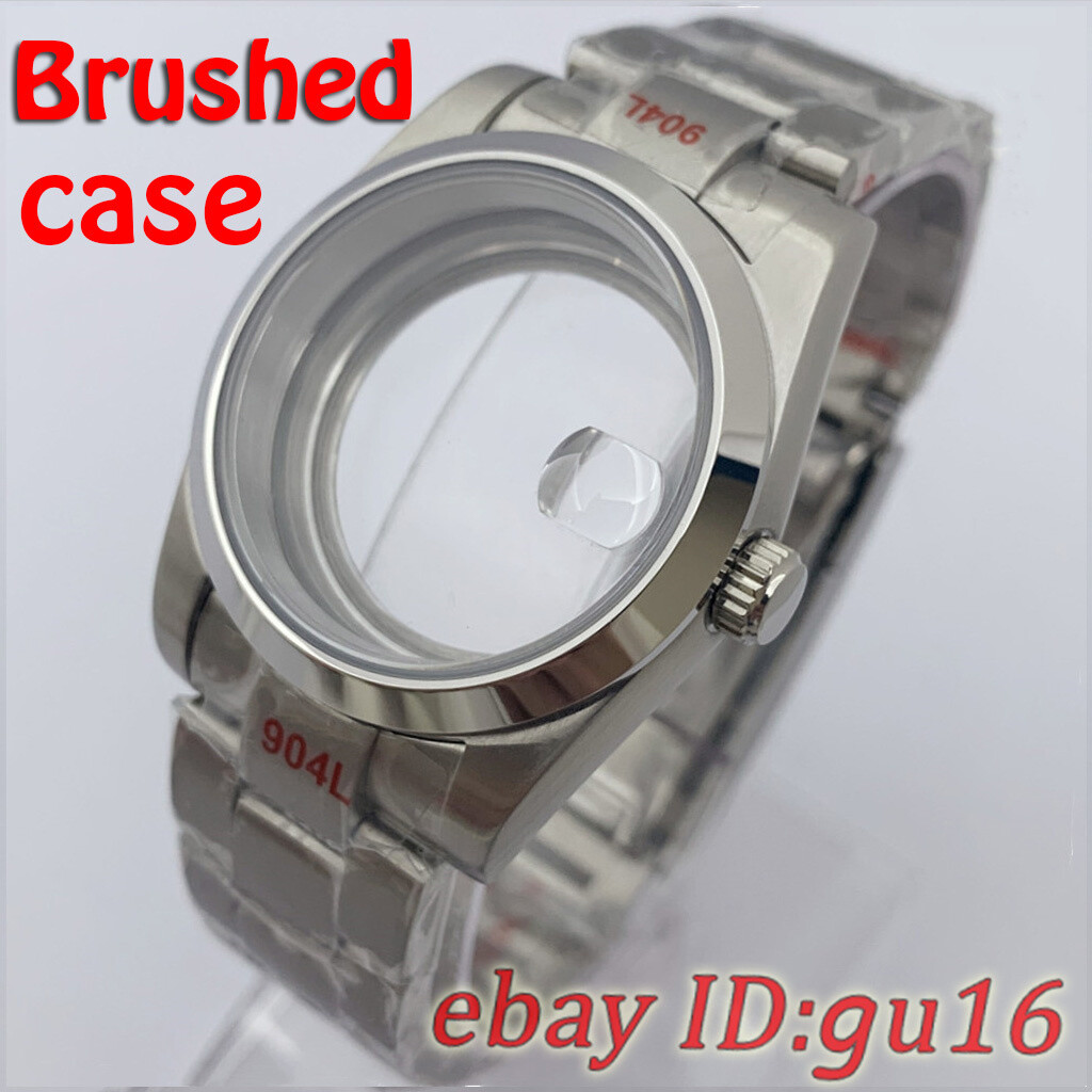 36mm/40mm Brushed silver watch case Fit NH35 NH36 Miyota 8215 821A ETA 2836/2824