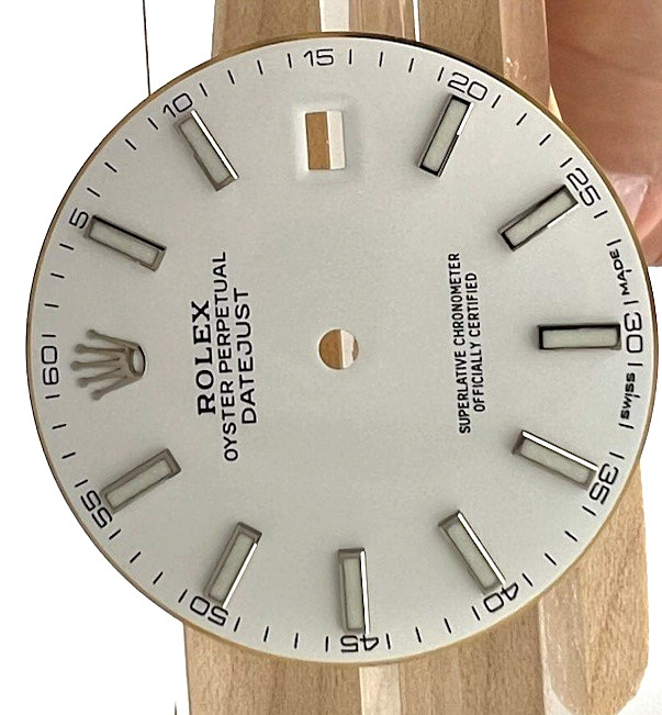Rolex Dial DATEJUST 126300/334 White Cromalight OEM FACTORY Swiss MADE