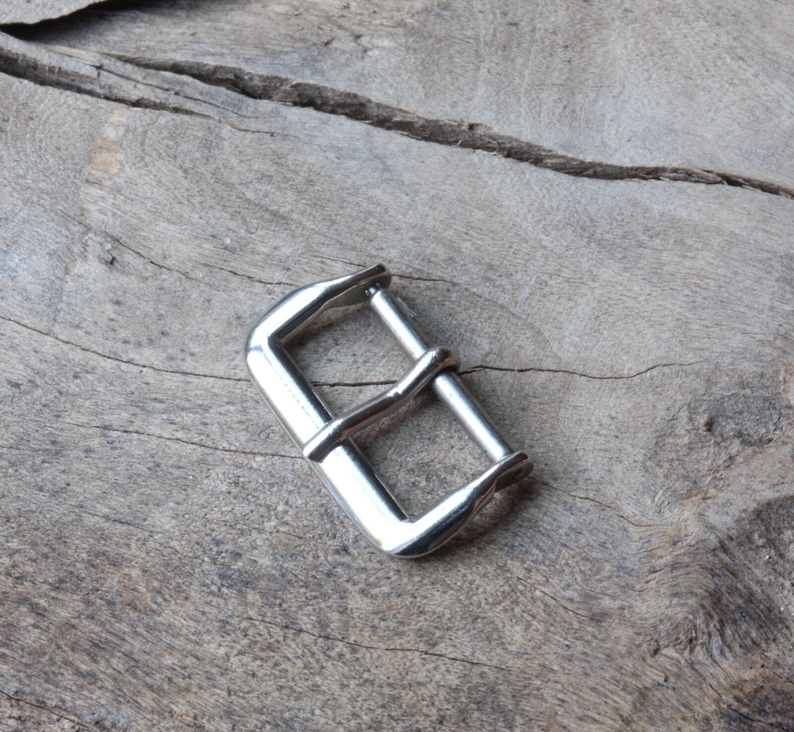3 SOLD Early vintage watch buckle nickel steel 16mm inner opening 1940s/50s NOS