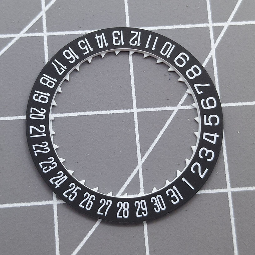 Set of 3 Black Date Wheels Date Disk at 6 O’clock for Miyota 8215 Movement