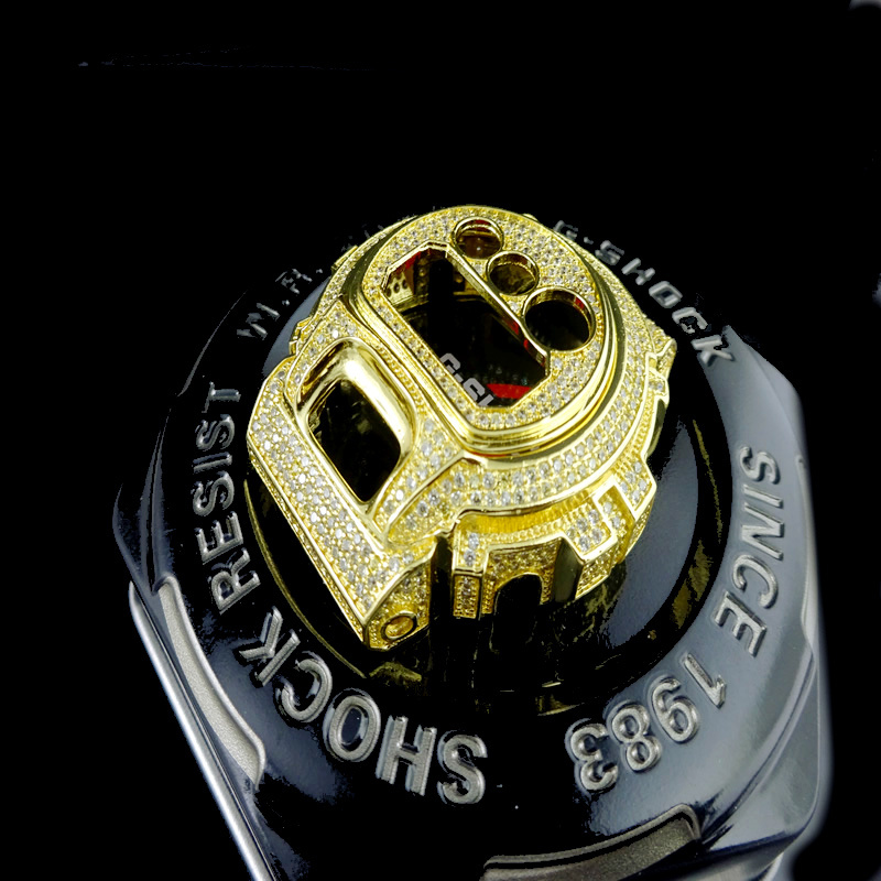 CASIO G-SHOCK/G SHOCK DW 6900 2-PIECE YELLOW CZ ON YELLOW WATCH BEZAL 2 CTW NEW