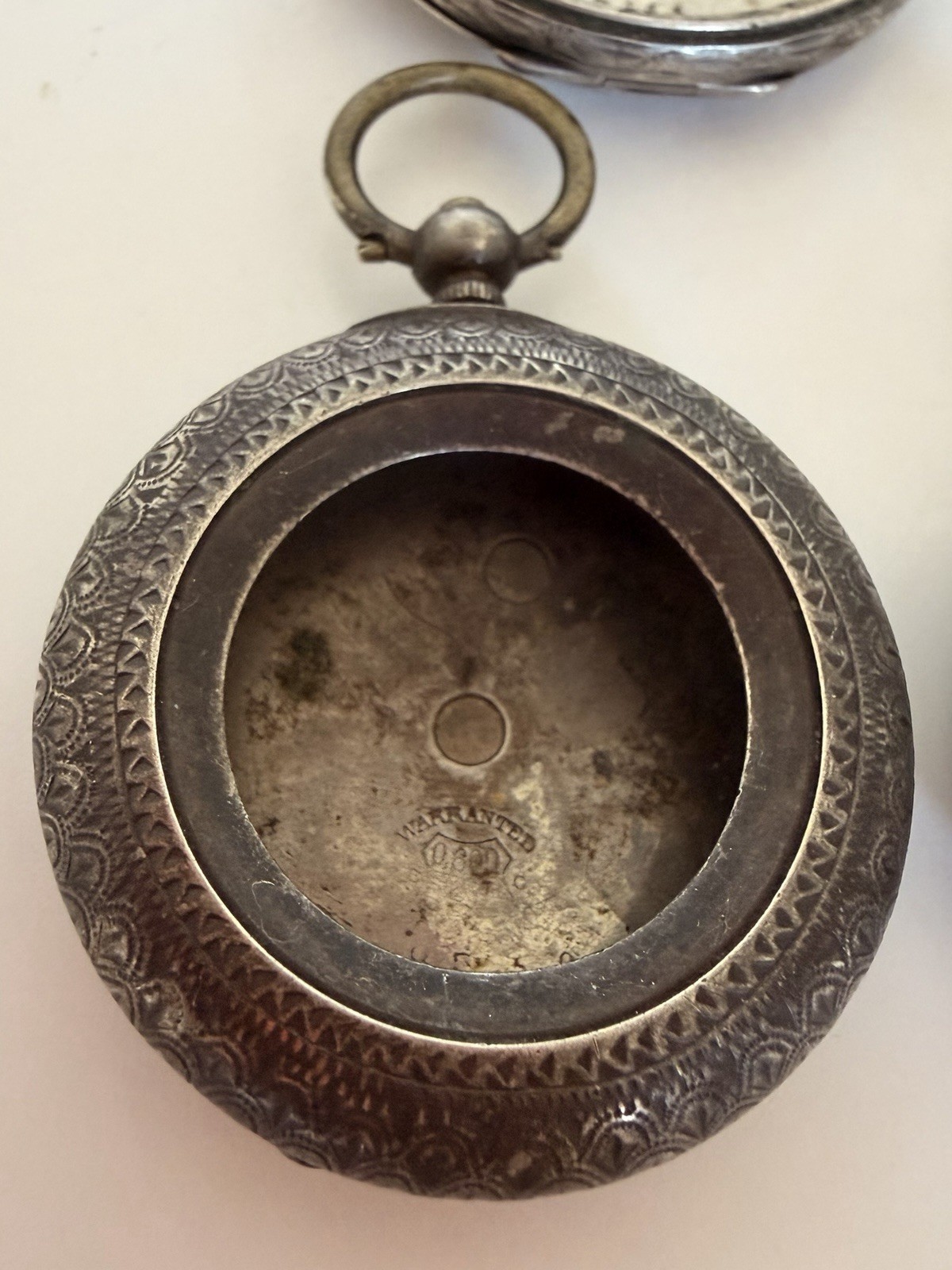 Lot of 5 Antique 800 Silver Pocket Watches & Cases Repair Spares Parts