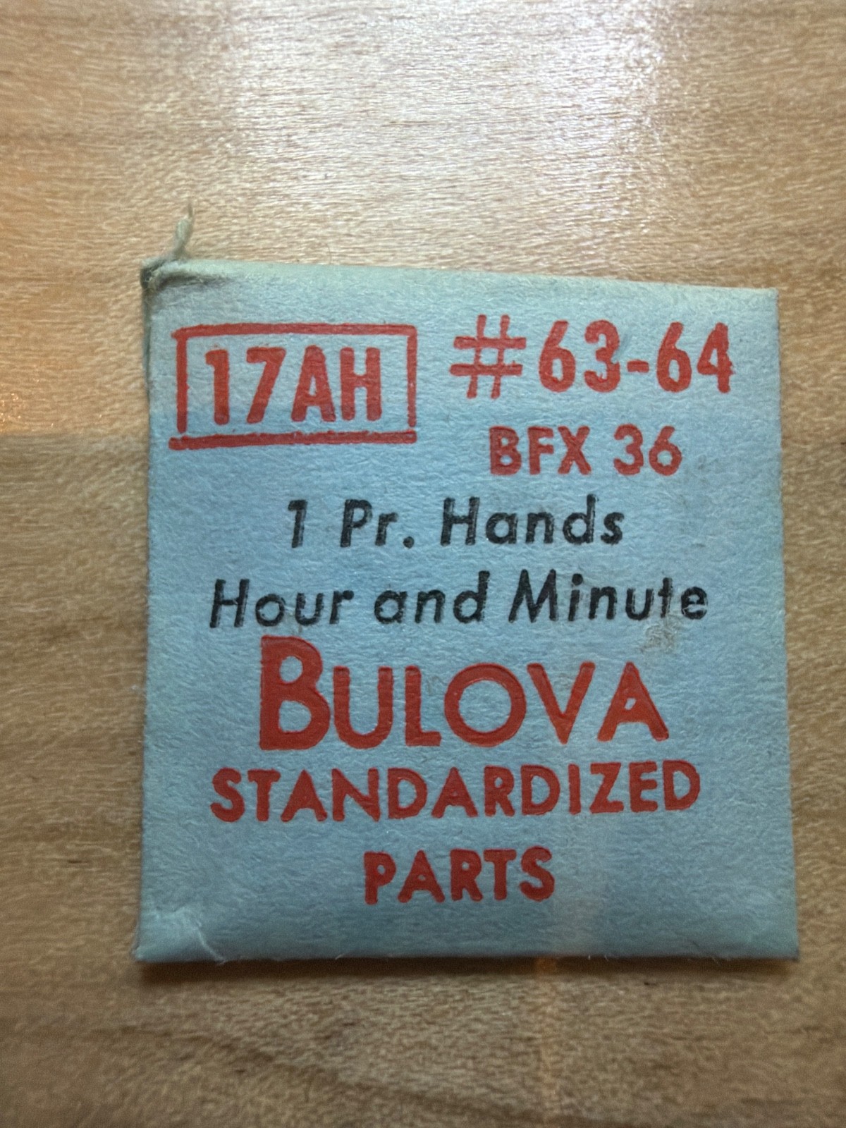 Bulova – NOS – 63-64 Pair of Watch Hands – Various Calibers & Finishes