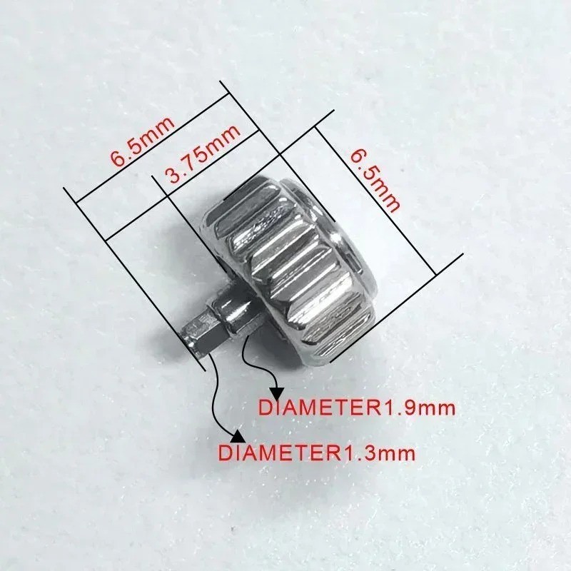 Replacement Stainless Steel Screw Crown for Grand 44GS 6mm 36.5mm 40mm