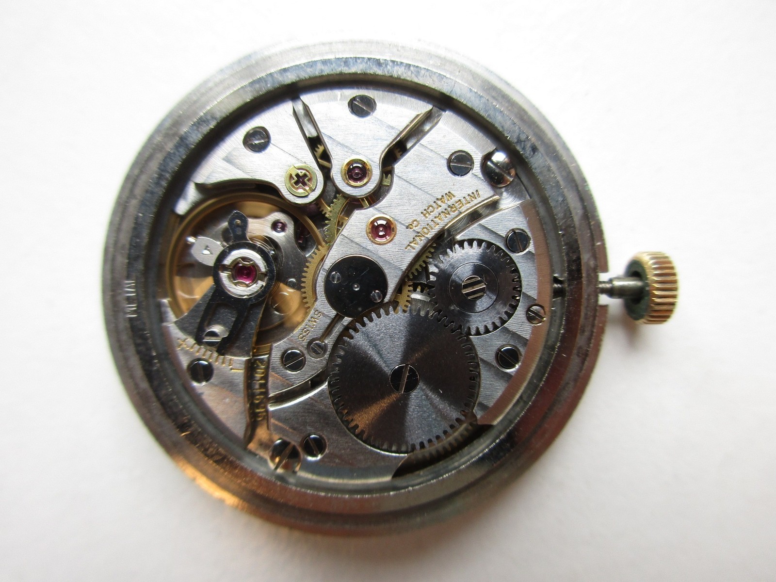 IWC International watch co cal. C 403 Swiss watch movement – running