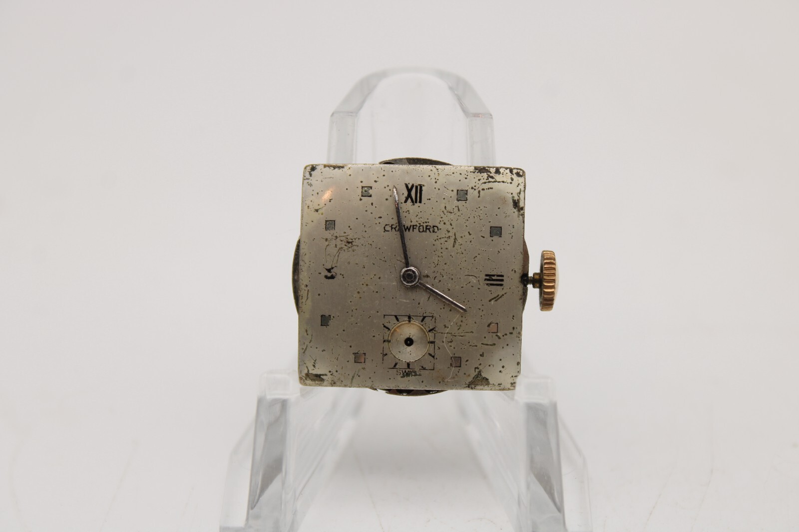 CRAWFORD TANK WRIST WATCH MOVEMENT SWISS 7j 23.5mm (JH3)
