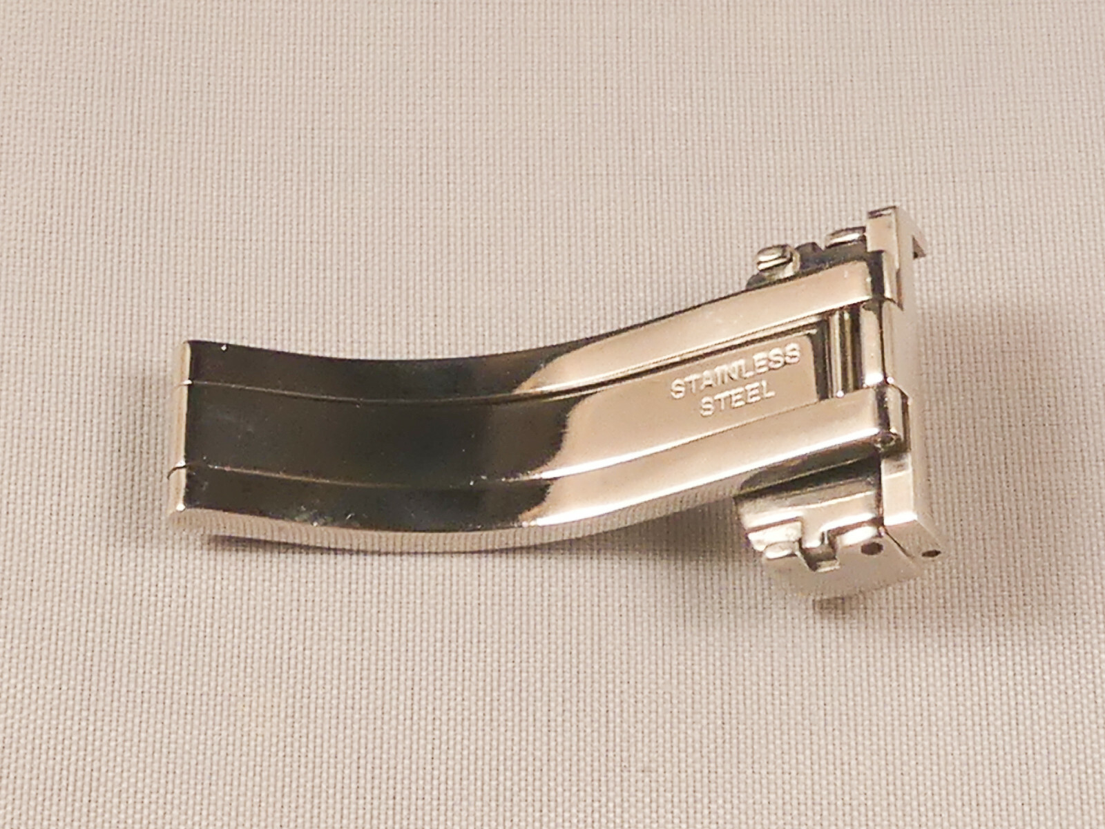 14mm Polished Stainless Steel FLIPLOCK Deployant Clasp Buckle