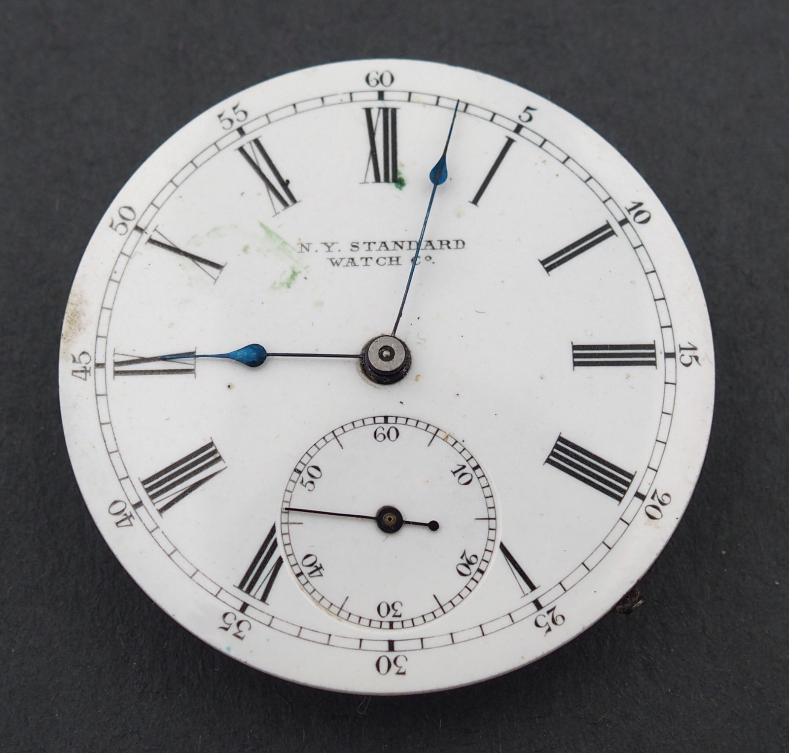 N.Y. Standard 6s 11J HC Grade 48 Pocket Watch Movement for Parts Repairs #F246