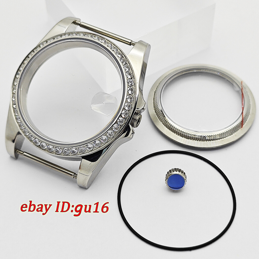 36mm 39mm silver diamond case suitable for NH35 Miyota 8215 ETA 2824/2836 DG2813