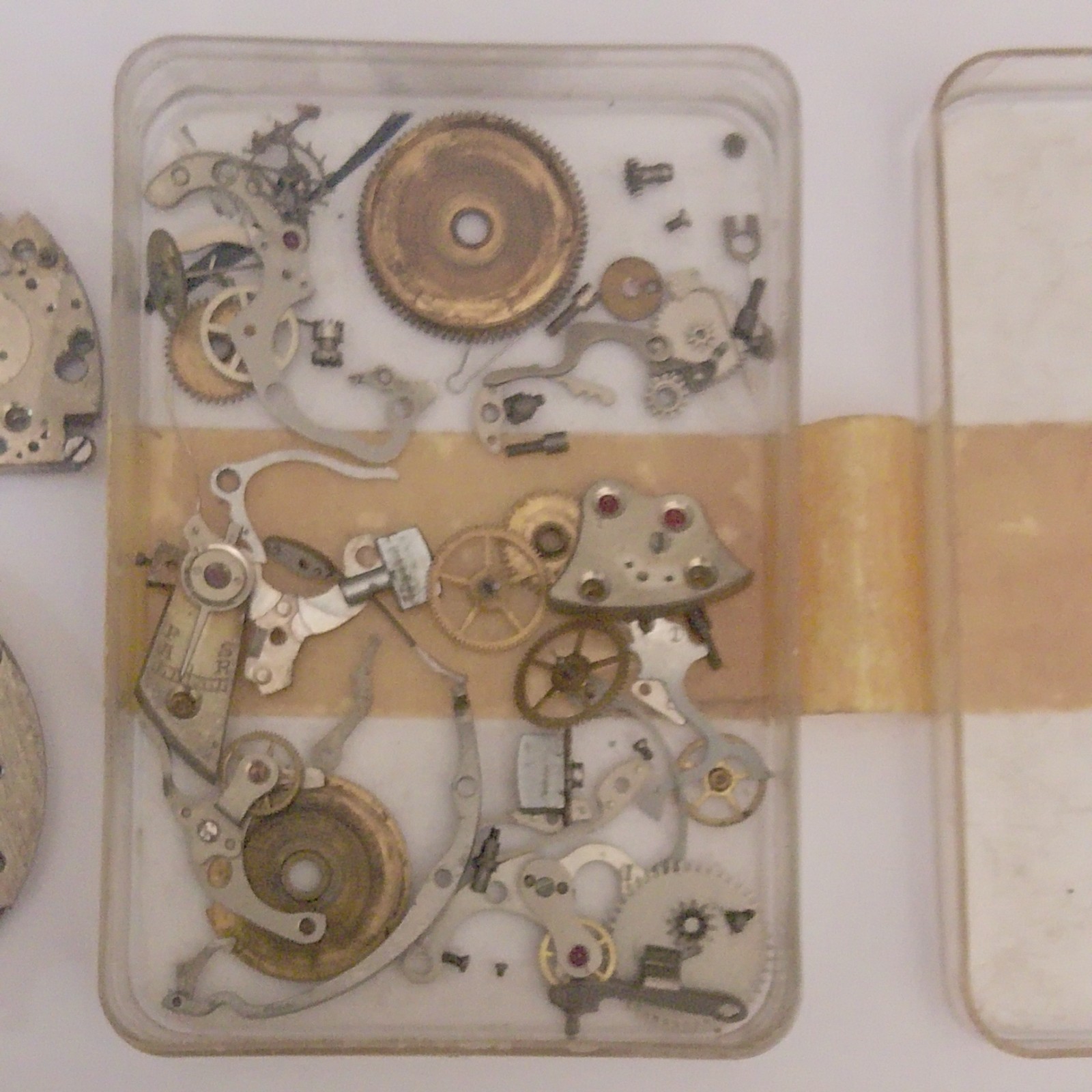 Clock mechanism disassembled