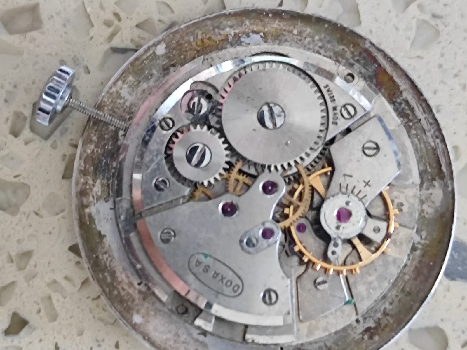 DOXA Cal 11 1/2 98 Movement with Dial &Crown Not work balance Good Used Y