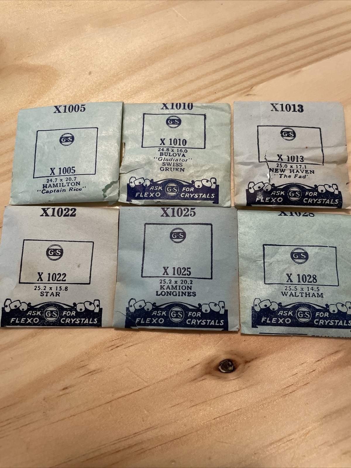 GS FLEXO X1000-1199 Acrylic Watch Crystal Replacement CHOOSE SIZE VTG NOS