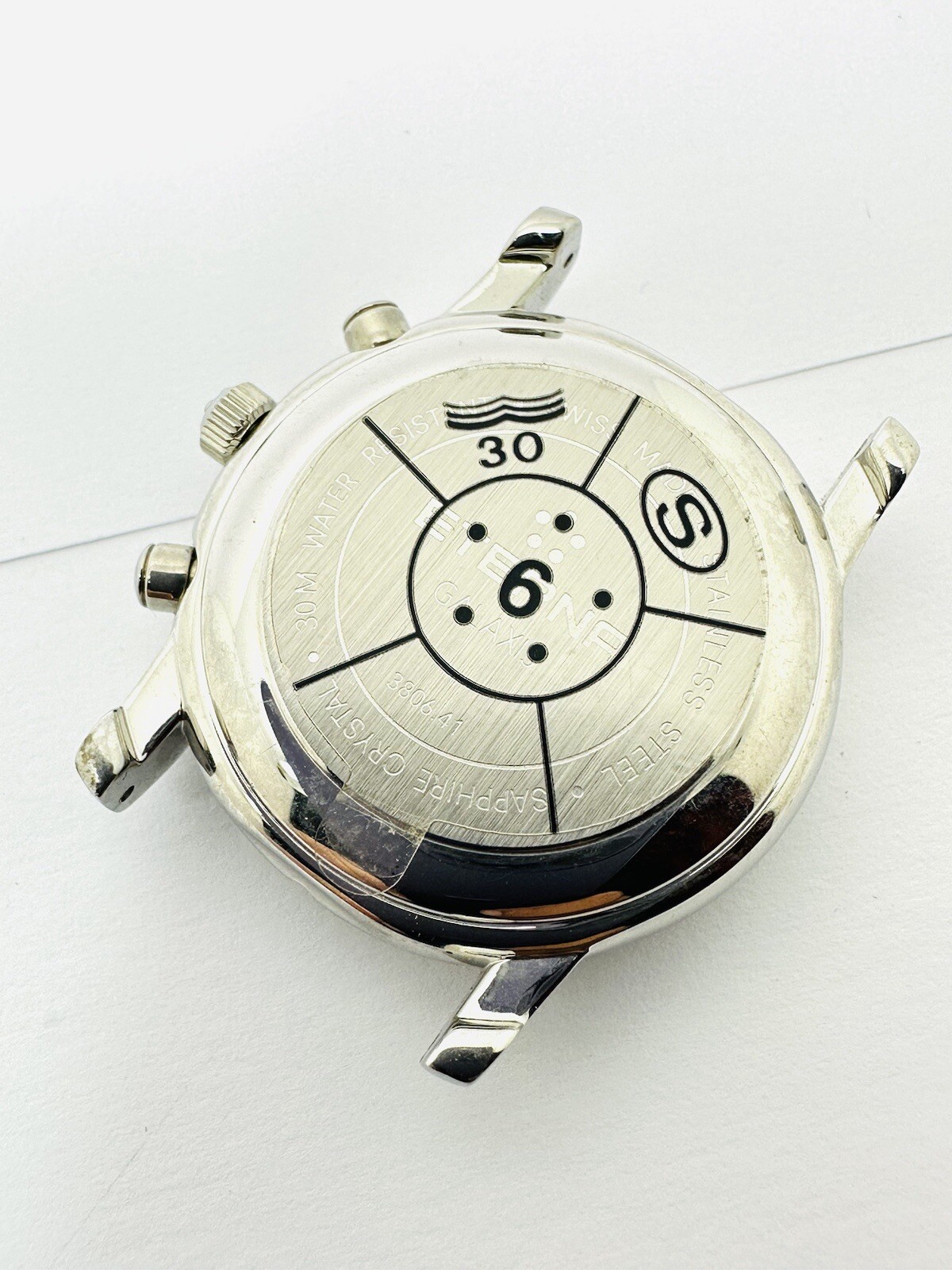 Eterna Galaxis Chronograph 33mm Case 538 3806 41 SS 3806.41 Without Bezel NOS