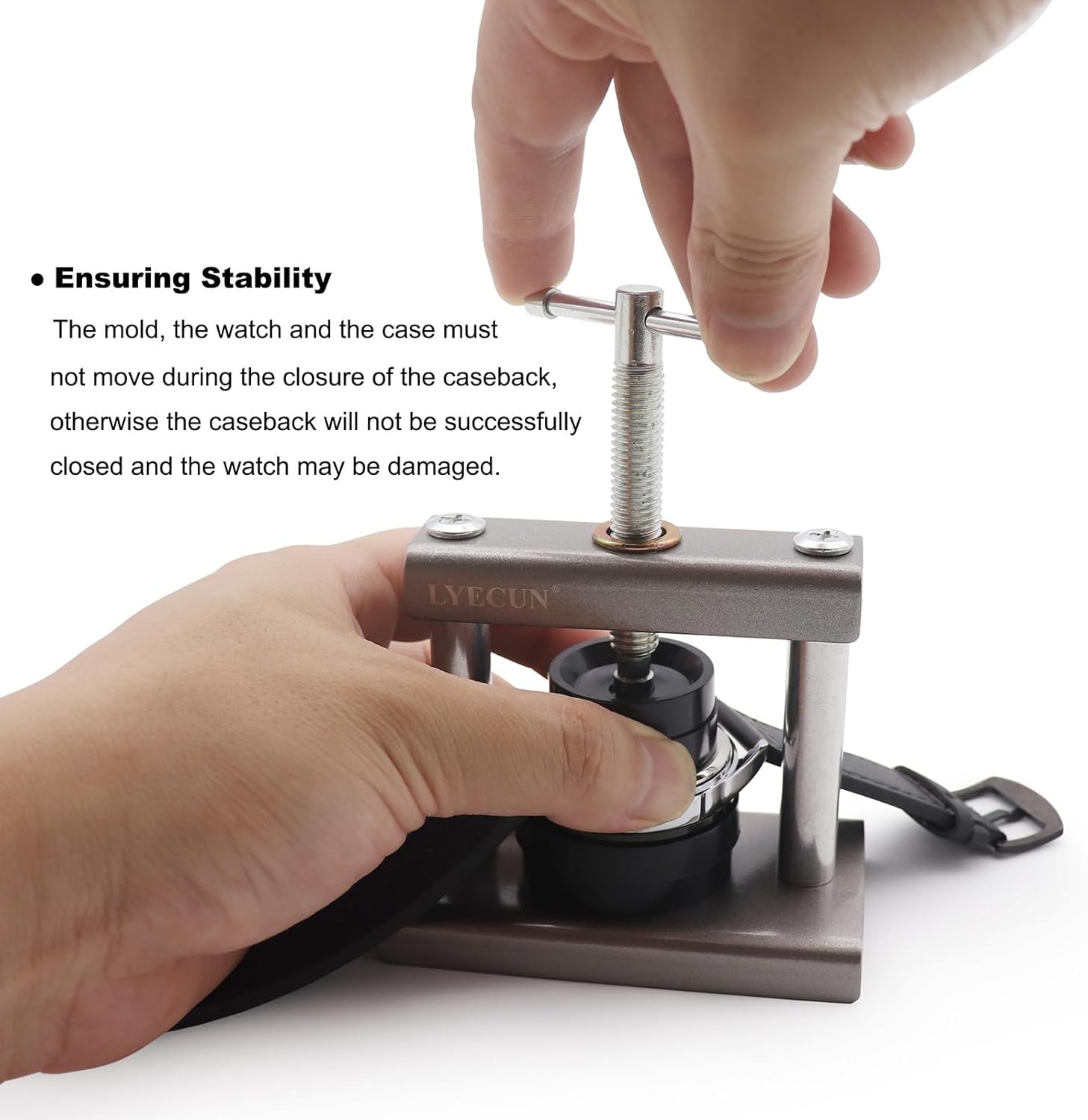 LYECUN Watch Press Tool, Crystal Press, Back Case Closer for Closing the Cover,