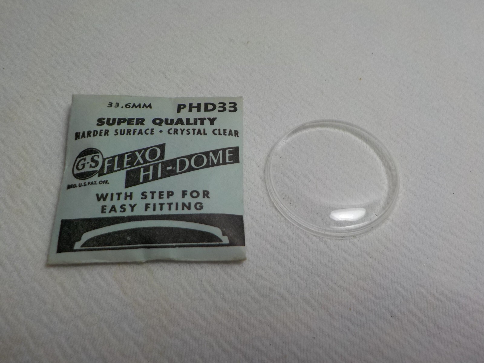GS FLEXO HI DOME WATCH CRYSTAL REPLACEMENT PART PHD 33 WATCHMAKER #13