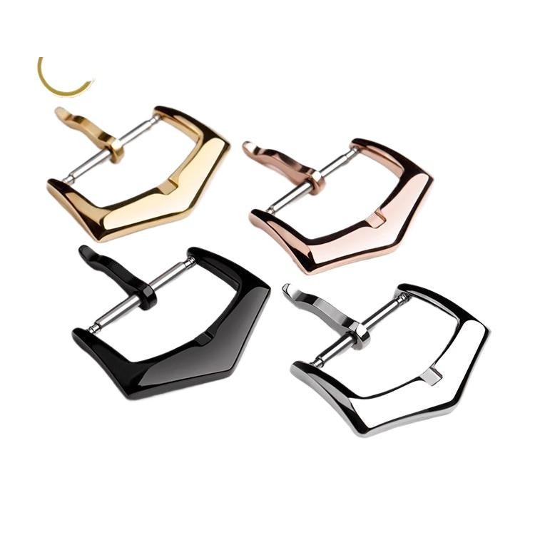 Metal Buckle for Patek Philippe 16mm 18mm Clasp Leather Nylon Strap Silver Steel