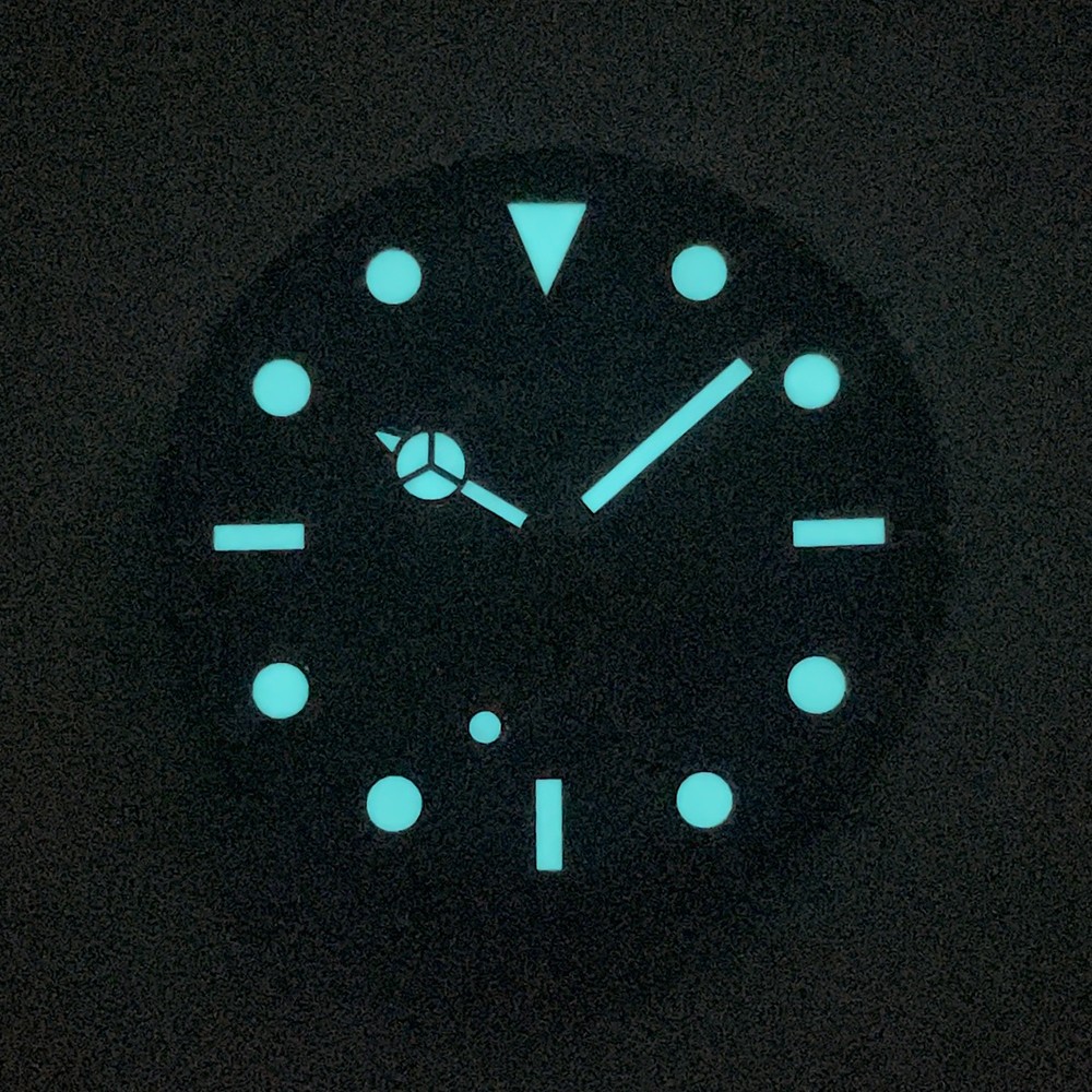 BGW9 Lume Black Sub Style Watch Dial & Hands 28.5mm No Date Fit for NH38A NH35A