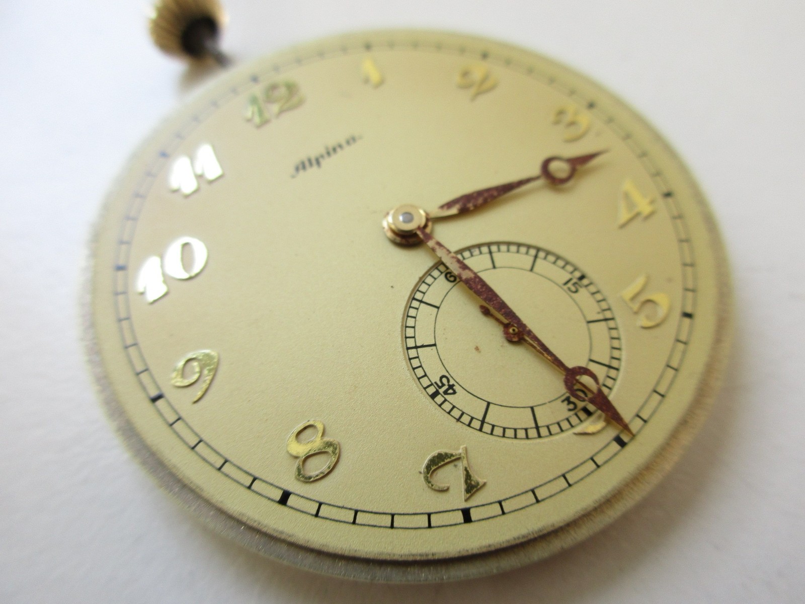 Alpina cal. 365 Swiss pocket watch movement & dial – running