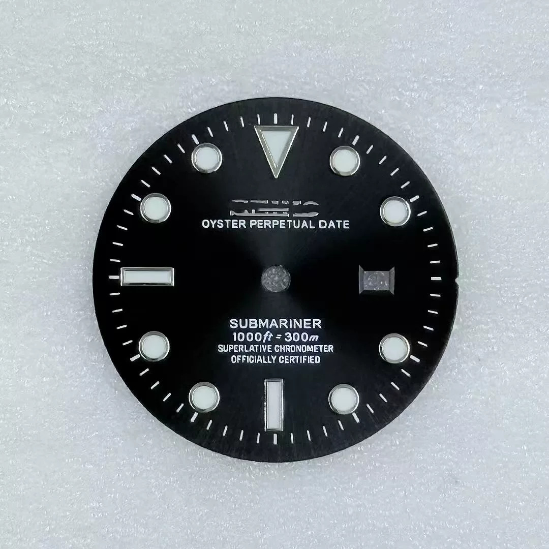 24.5mm SUB Women’s Watch Dial Green Luminous for NH05 Movement Watch Parts