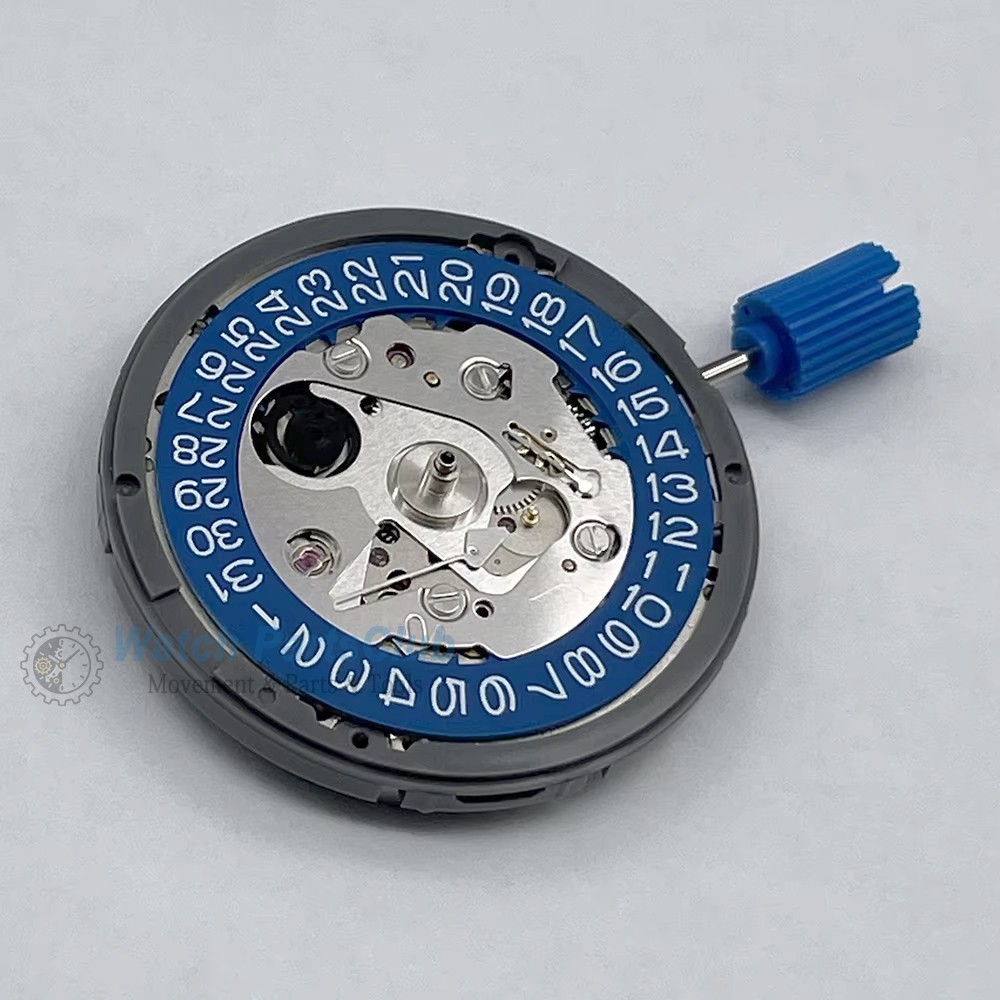 NEW Genuine Japan NH35A Movement Blue Datewheel 3H/3.8H Crown 24 Jewels 21600bph