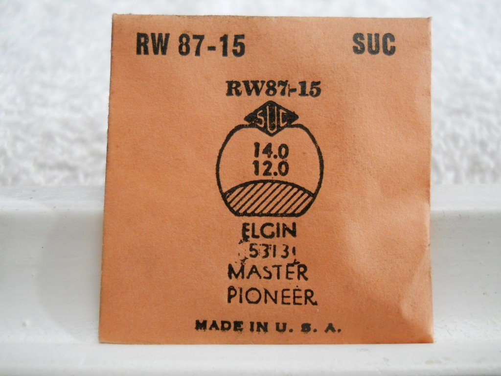 SUC RW87-15 Watch Crystal For Elgin 5313 Master Pioneer – 14.0 x 12.0 mm Repair