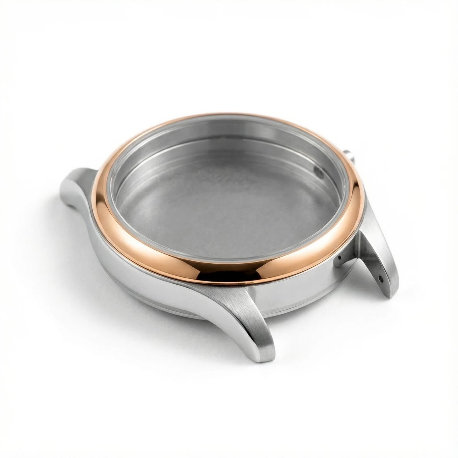 31.5mm Glass back cover waterproof ring Silver & Rose Gold Watch Case for 2015