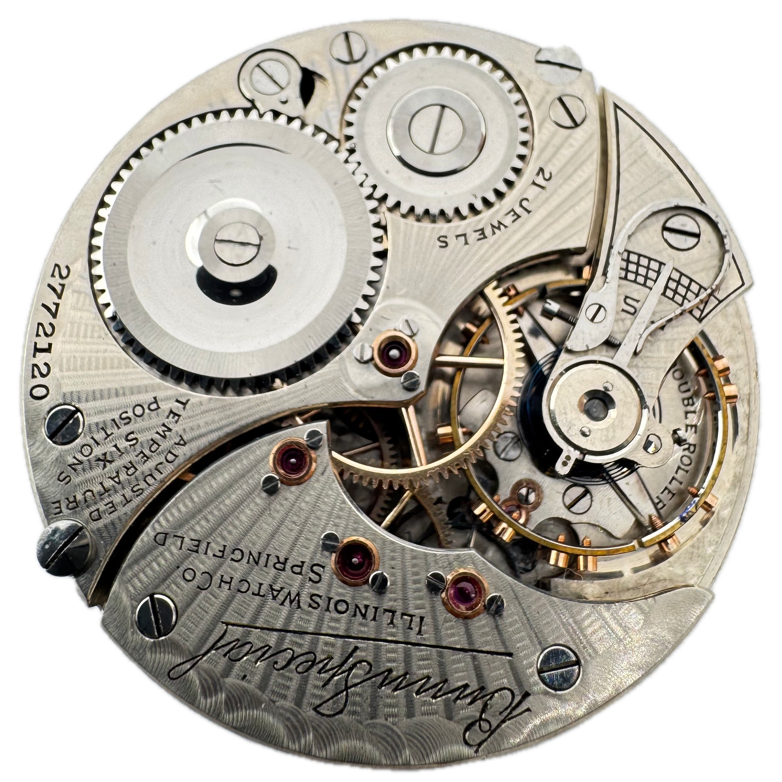 Antique 16s 1915 Illinois 9 21J Mechanical Pocket Watch Movement Bunn Special US