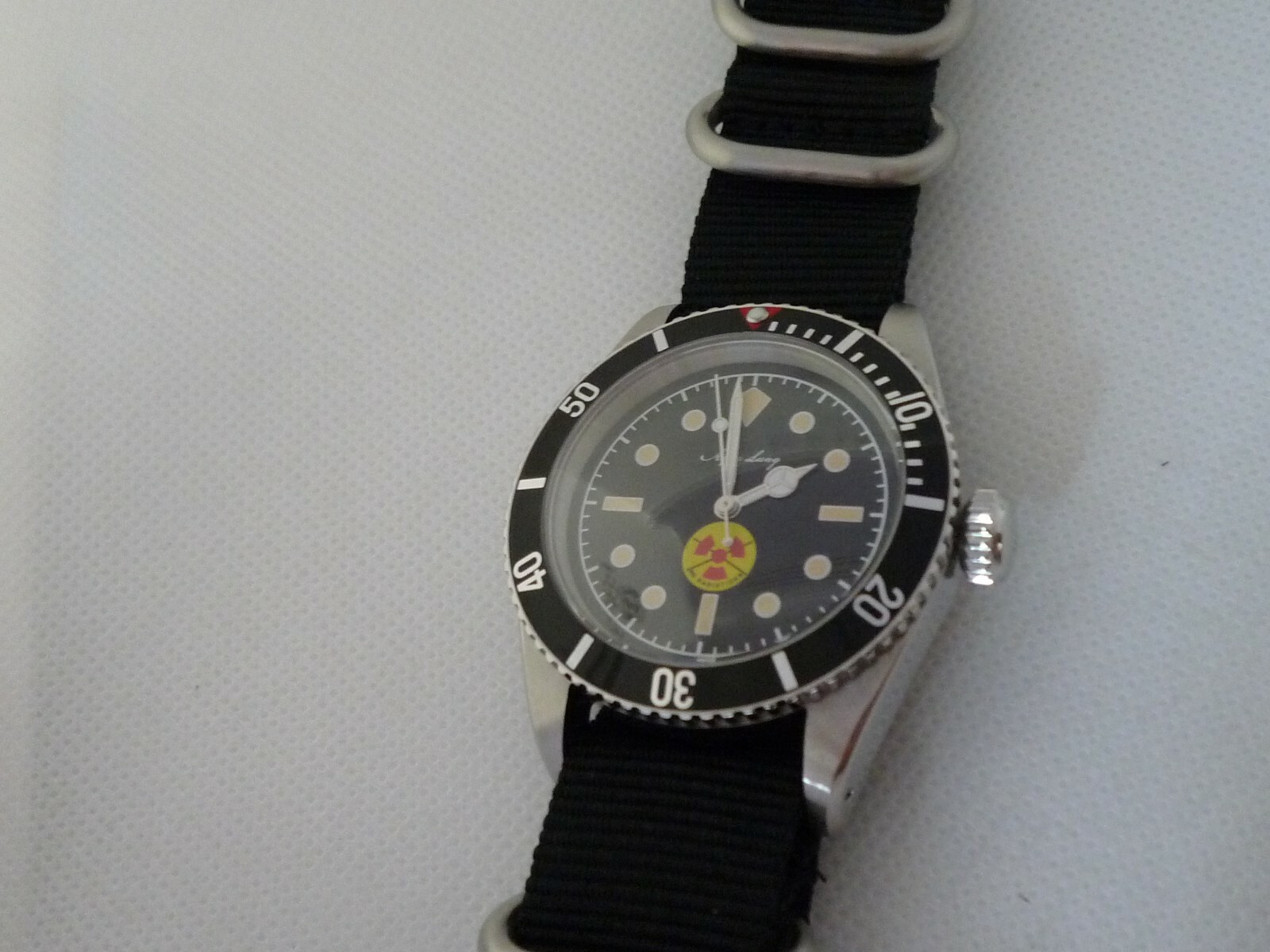 50 fathom big BREVET crown 6538 No Radiation Swiss quartz Ronda movement 316L