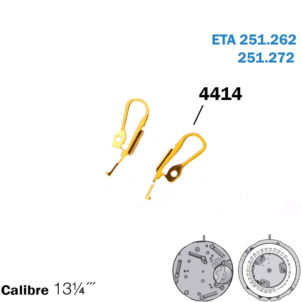 ETA 251.262-Swiss Movement-Contact spring for push-button at 4-Part No.4414-2PCS
