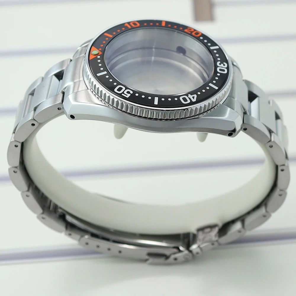 42mm Silver Watch Case Strap Set Sapphire Glass for NH35 NH36 NH34 NH38 NH70