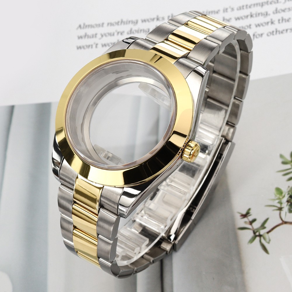 36mm/39mm Datejust Watch Case Wristband Fine Steel 10ATM For Seiko NH35 Movement