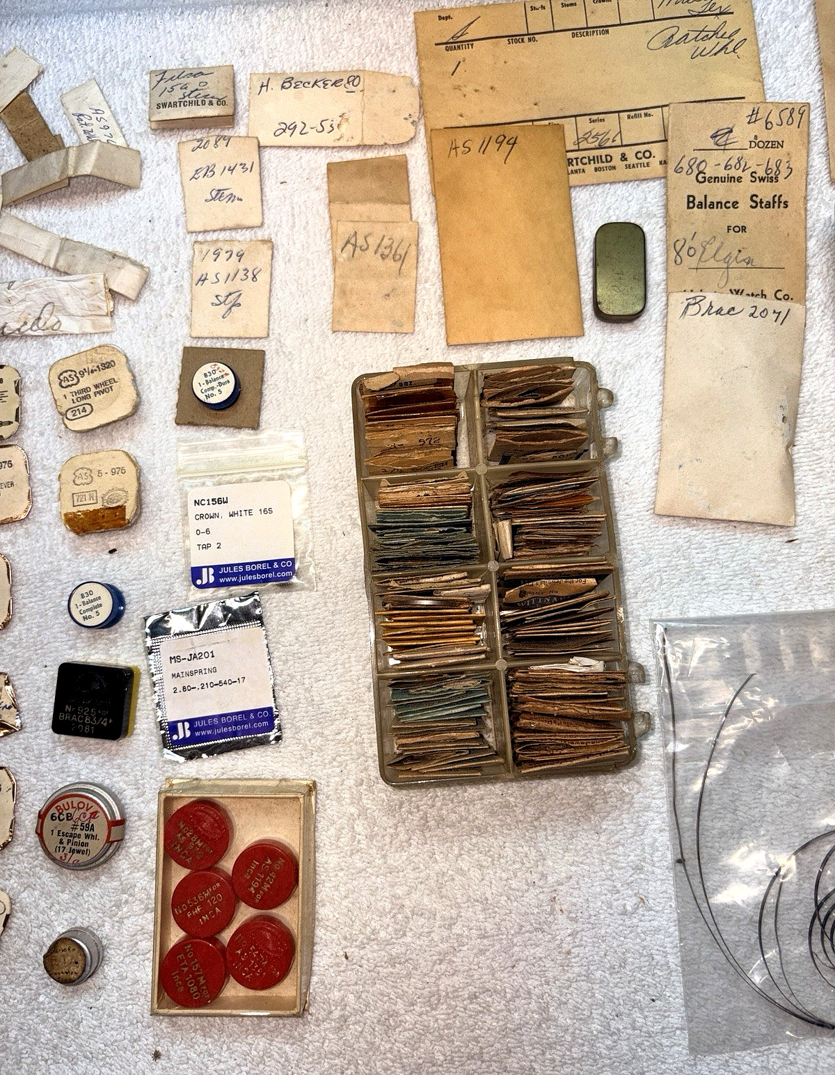 Lot-Brand Name NOS Watch Repair Material- Over 200 Pieces!