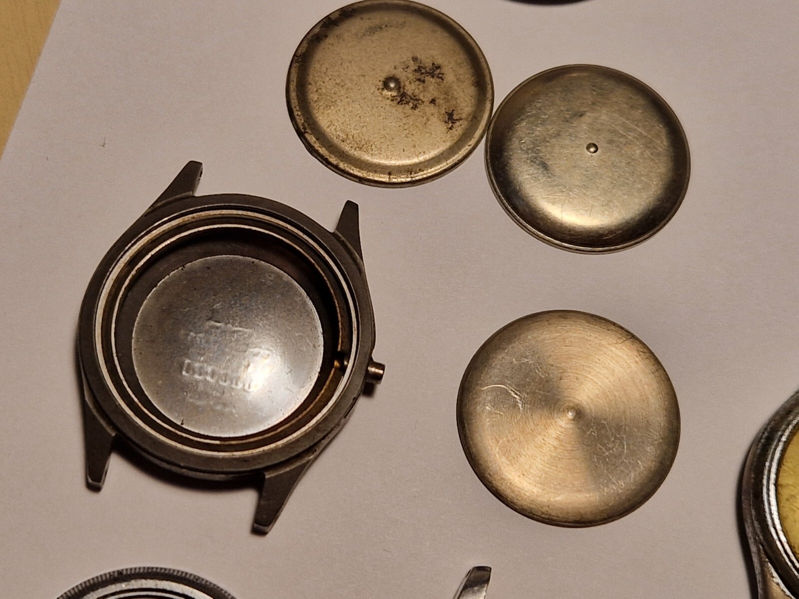 Military US Vintage Vietnam war Watch case part Bulova Elgin Waltham Benrus USA.