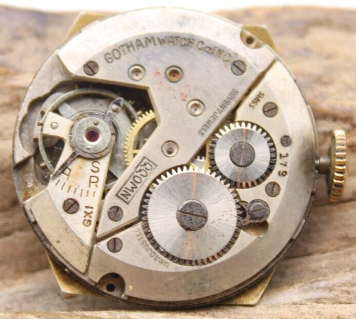 GOTHAM SWISS WATCH MOVEMENT 27.9mm QQOMN OVERWOUND FOR REPAIR (FN2)