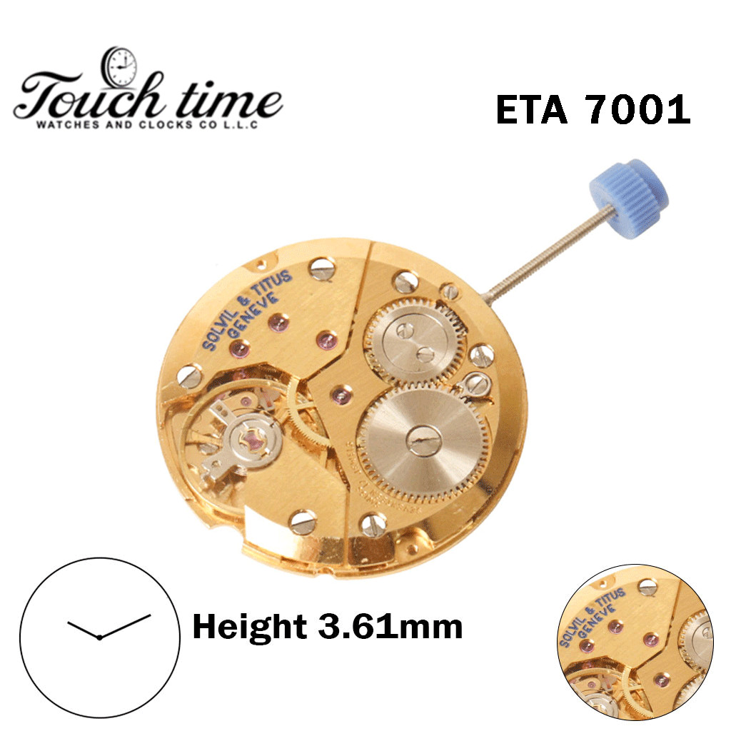 ETA 7001-Solovil & Titus Geneve-Swiss Quartz Movement-Without Disk-2 Hands.