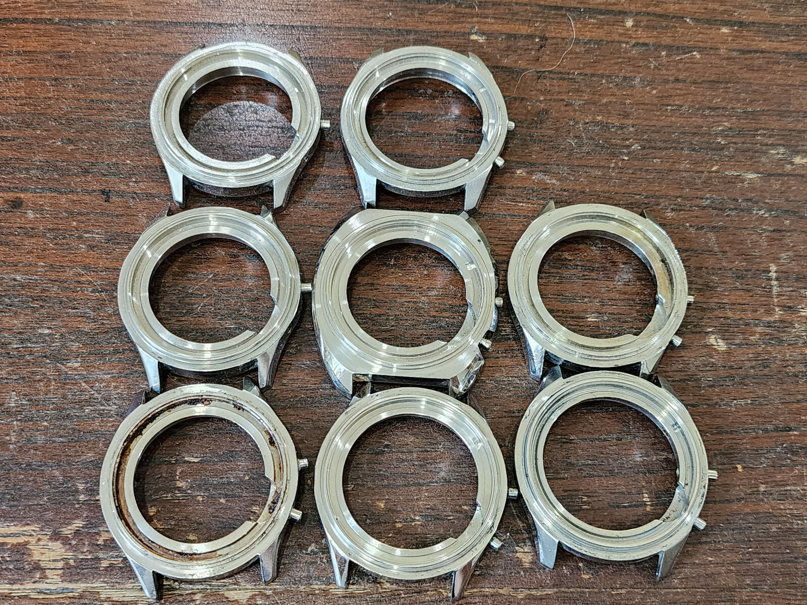 8 x RARE GENUINE USED CASE Orient kd KING DIVER COMPRESSOR GENTS STAINLESS STEEL