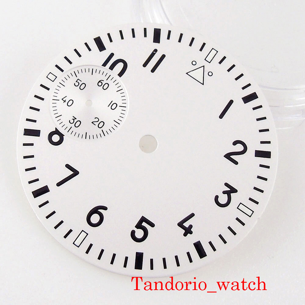 37mm Black White Green Blue Watch Dial Face For ETA 6497 ST 3600 Manual movement
