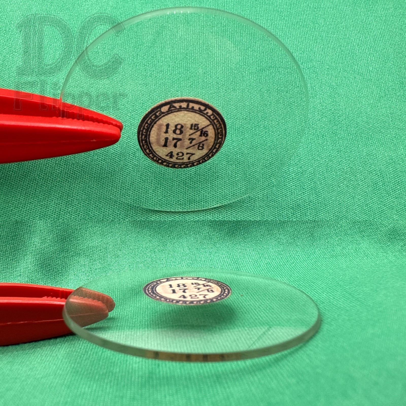 Glass Pocket Watch Crystal 18 15/16 Open Face 42.6mm C18-19 NOS Read!
