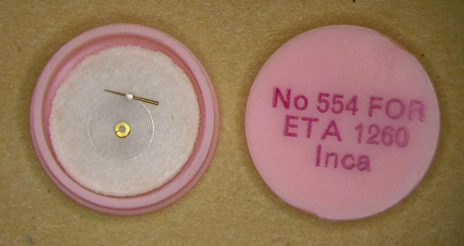 ETA – Hairspring NOS part 554 for ETA 1260, ETA 1270 and Benrus CW