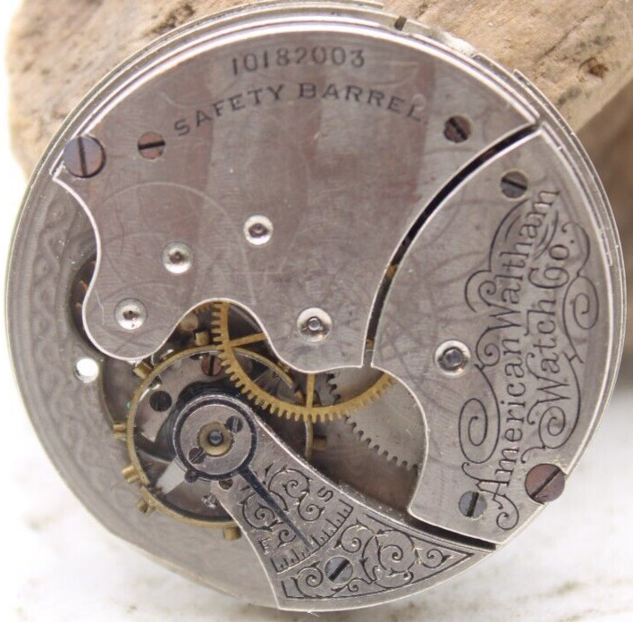 1900 AMERICAN WALTHAM POCKET WATCH MOVEMENT 10182003 GRADE: SEASIDE 6s 7j (F4S3)