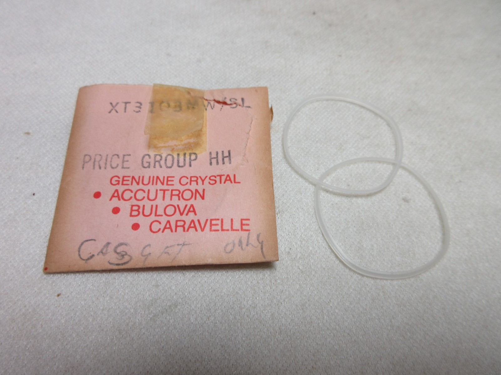 2 BULOVA ACCUTRON CARAVELLE WATCH GASKET XT3103NW/SL WATCHMAKER REPLACEMENT #231