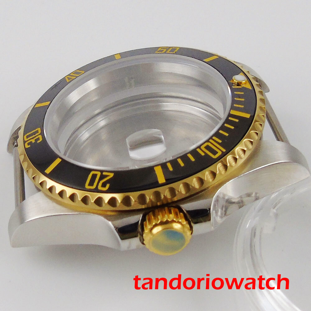 40mm 316L Stainless Steel Watch case Sapphire Glass fit NH35 ETA 2824 movement