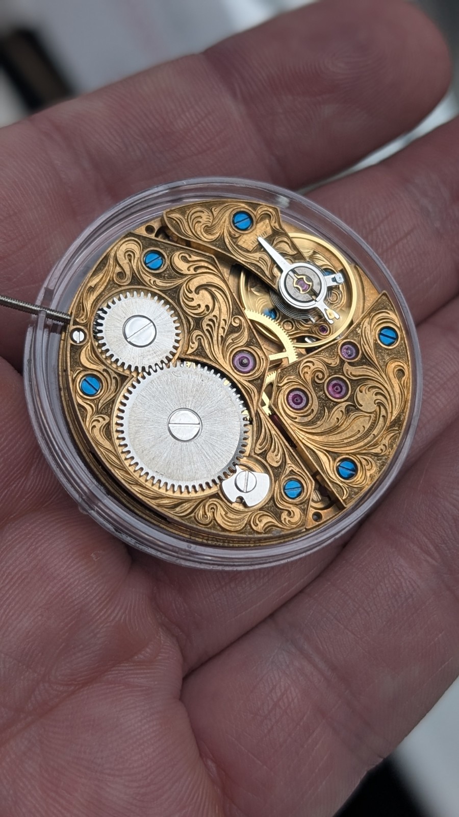 New ST3600 Mechanical Watch Movement – Hand-Engraved, Gold-Plated (6497)