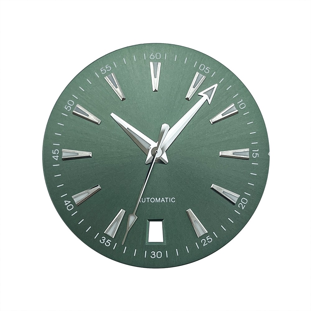 Premium Laurel Green Watch Dial 31mm with Hands for NH38A NH35A, BGW9 Lume
