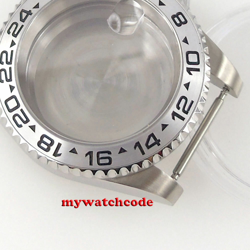 steel 40mm sapphire glass Watch Case fit Japan NH35 NH36 eta 2824 2824 8215 2813