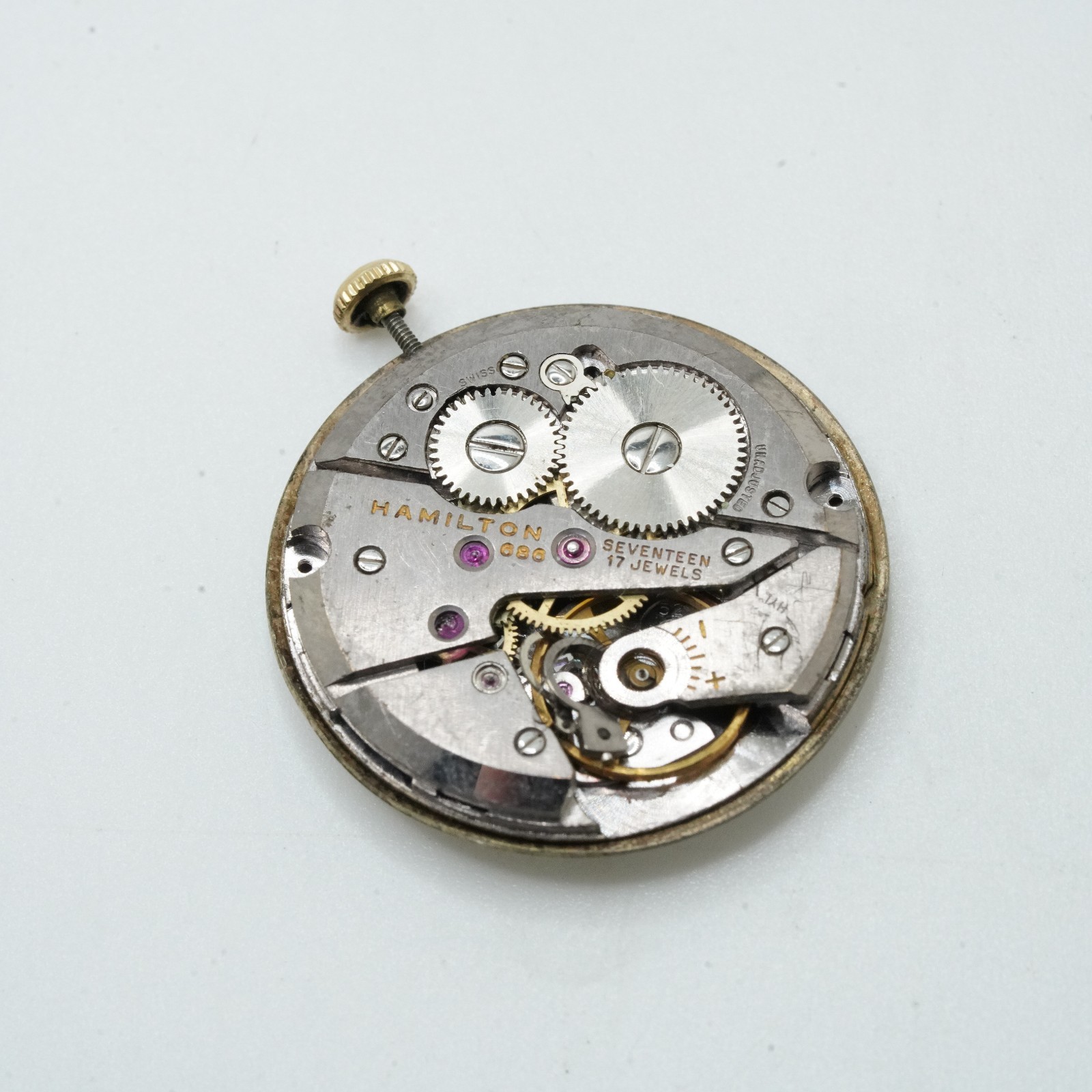Vintage Hamilton Cal. 686 17-Jewel Manual Wind Movement & Dial – Parts/Repair