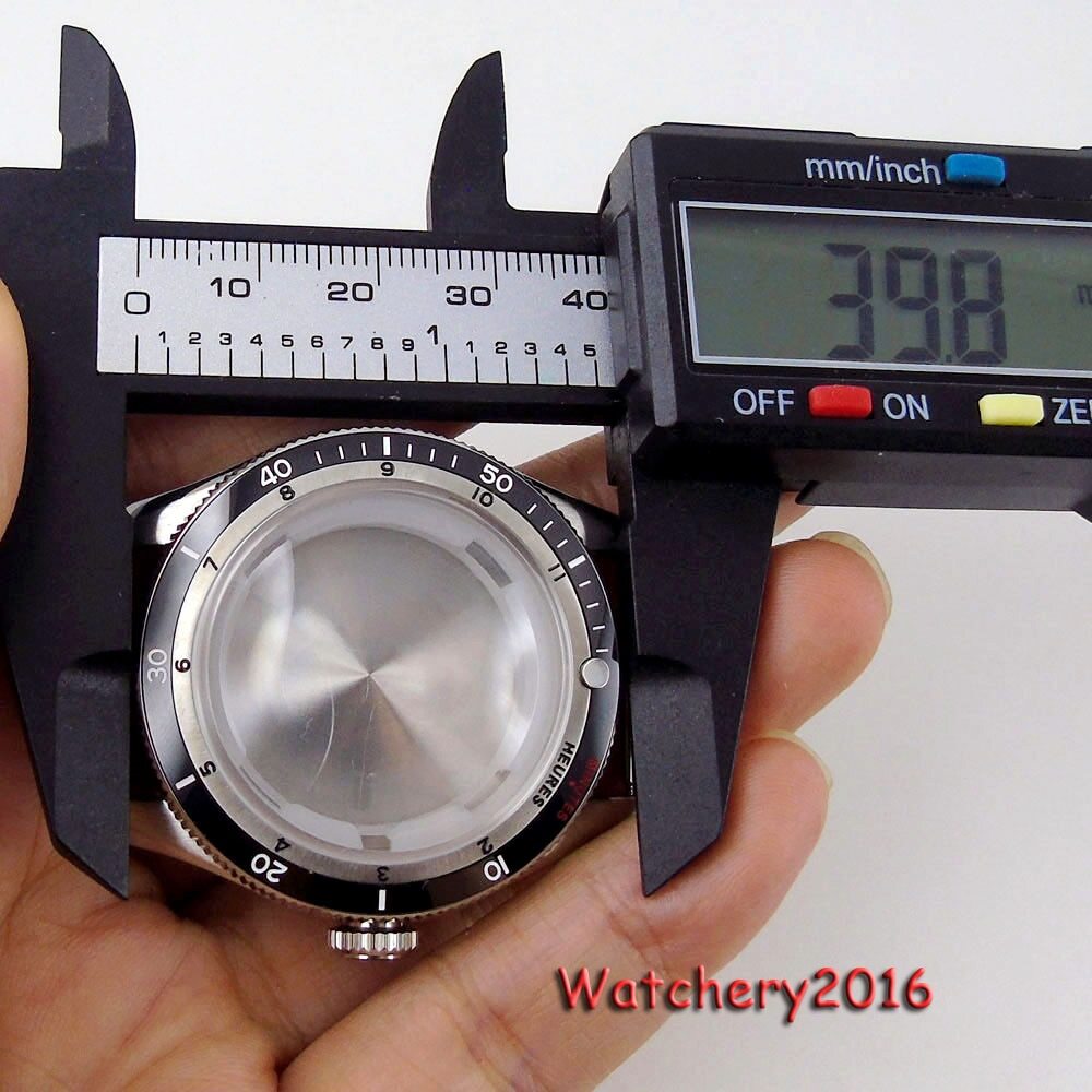 40mm Double Bow Sapphire Glass 20Bar Watch Case For NH35 NH36 ETA 2824 PT5000
