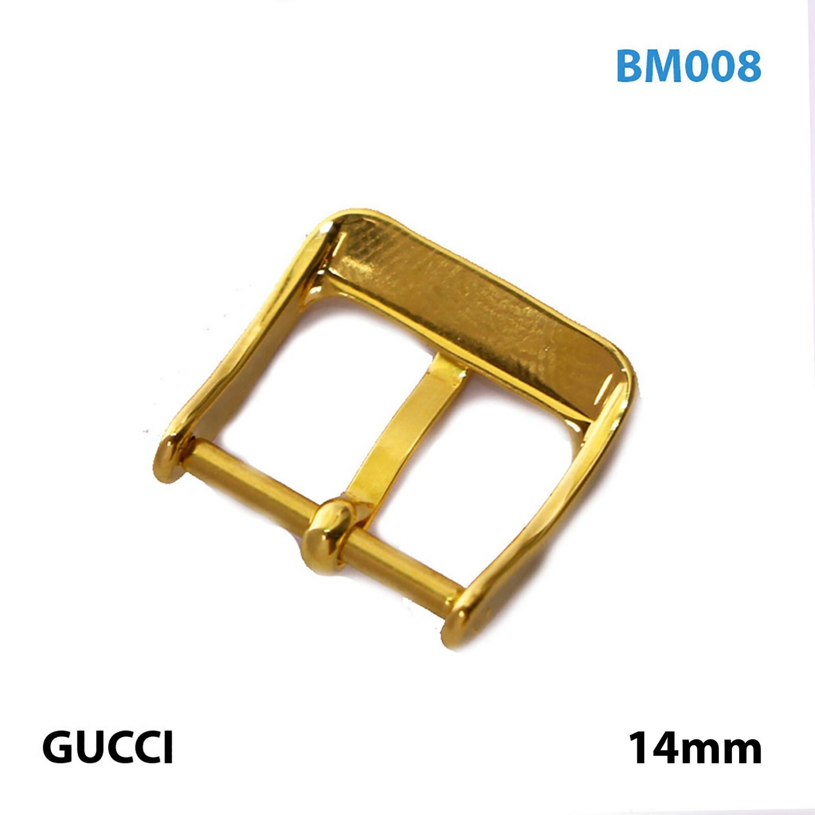Vintage GUCCI buckle for leather band gold color #BM008# 14mm.